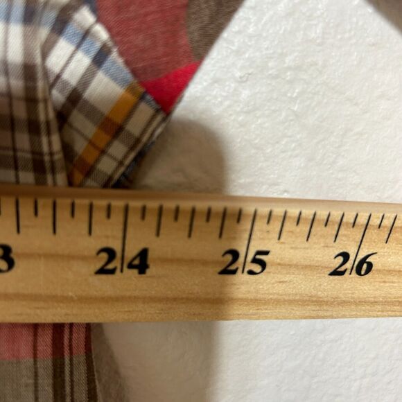 Vintage Saddlebrook Western Wear SS Pearl Snap plaid shirt size LARGE Made in US - Picture 7 of 8